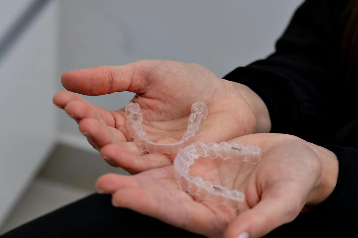 invisalign on hand